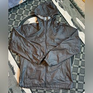 Columbia Gray Windbreaker Hooded Lightweight Jacket